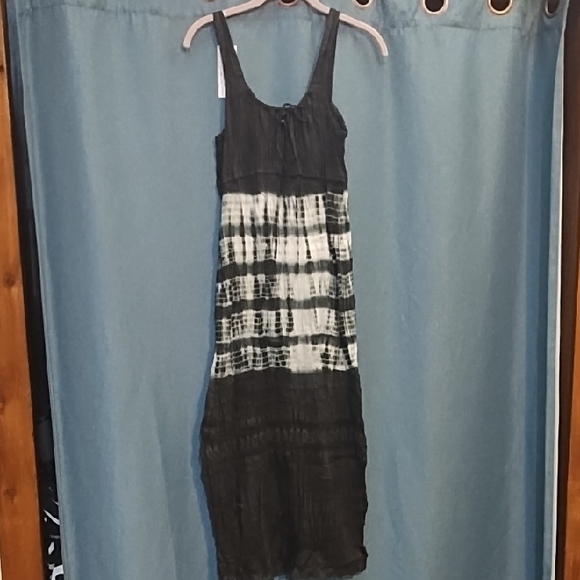 backwoods Dresses & Skirts - Backwoods Navy Grey & White Sleeveless Dress